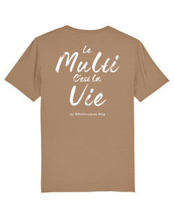 T-Shirt - Adulte - Camel - Blanc
